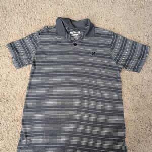 Hurley Striped Polo Short Sleeve Mens Size Small
